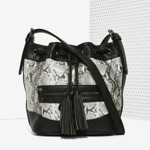 Nasty Gal Bags Nasty Gal Black Snake City Bucket Bag Poshmark